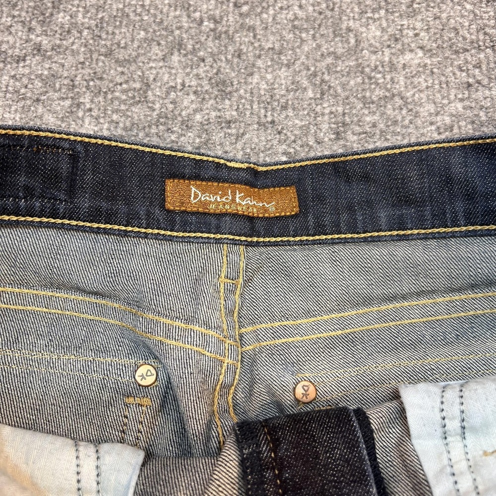 David Kahn Jeans Womens 28 Blue Dark Wash Mid Rise Flare Stretch Denim USA - Picture 6 of 15
